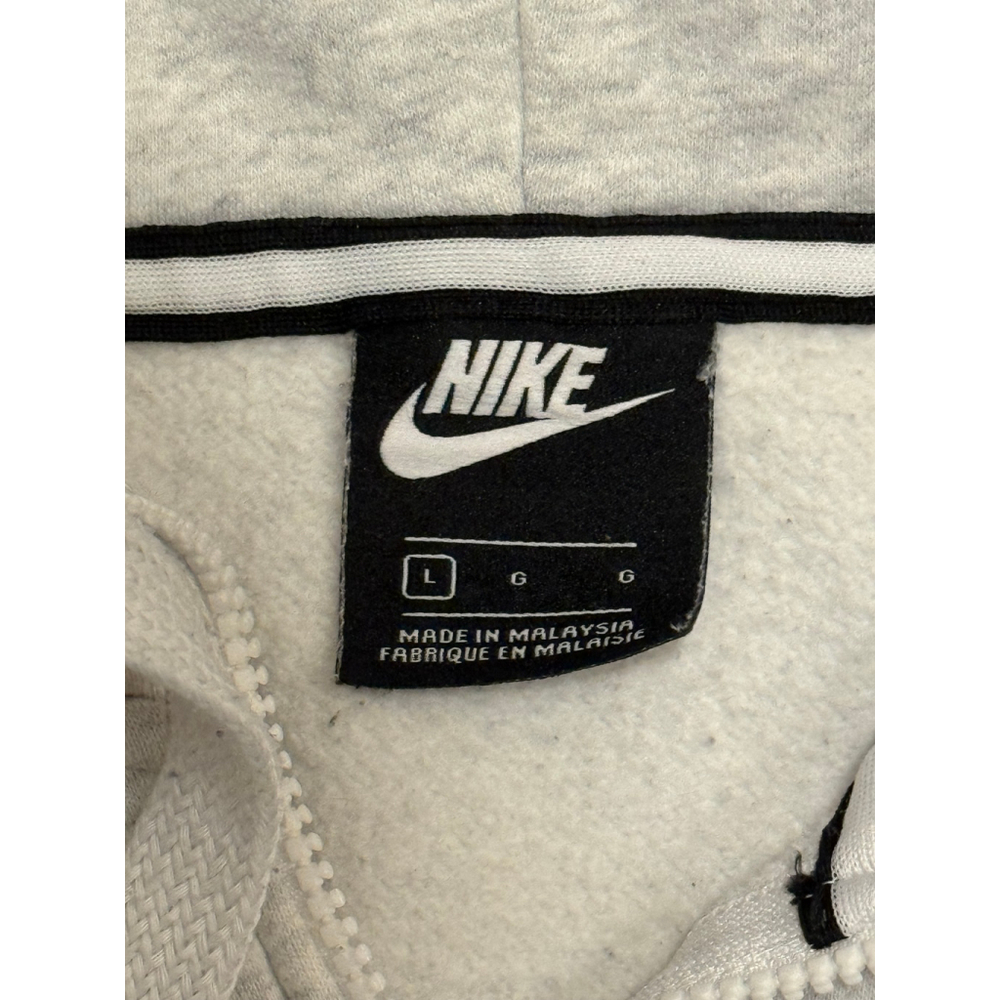 Nike Men's Light Heather Gray/Black Air Half-Zip Logo Heavyweight Hoodie Sz L - Picture 8 of 10